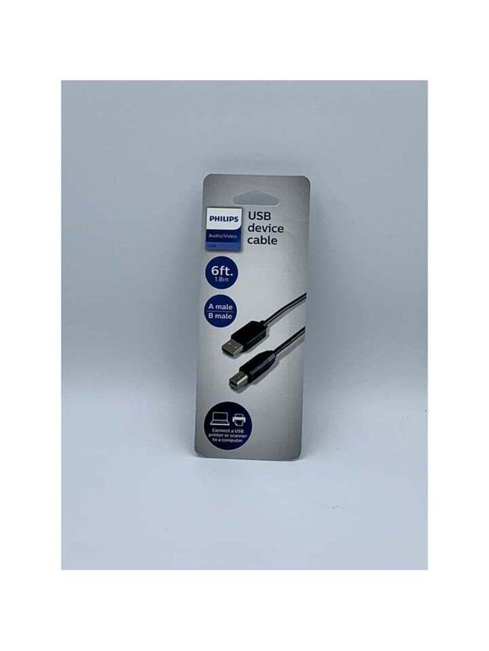 Philips USB 2.0 Device Cable - 6ft - A Male / B Male